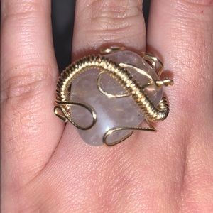Wire wrapped stone ring
